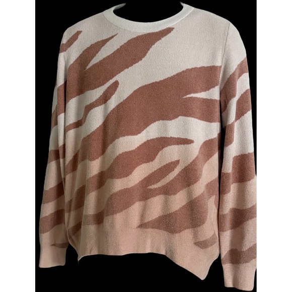 Barefoot Dreams Women‎ Pullover Sweater Cozy Chic Ultra Lite Ocean Reef Beige - Picture 2 of 8